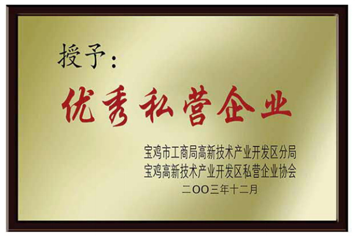 優(yōu)秀私營企業(yè)